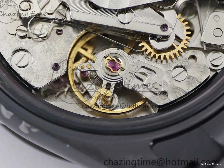0515 Functional Daytona All Black PVD TWF Best Edition Rainbow Diamonds Bezel Black Dial on PVD Bracelet A 2449